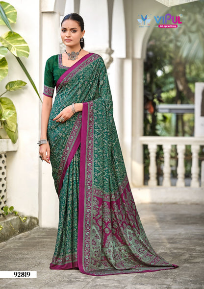 Heritage Silk Vol 13 Vipul Crepe Silk Sarees Wholesaler