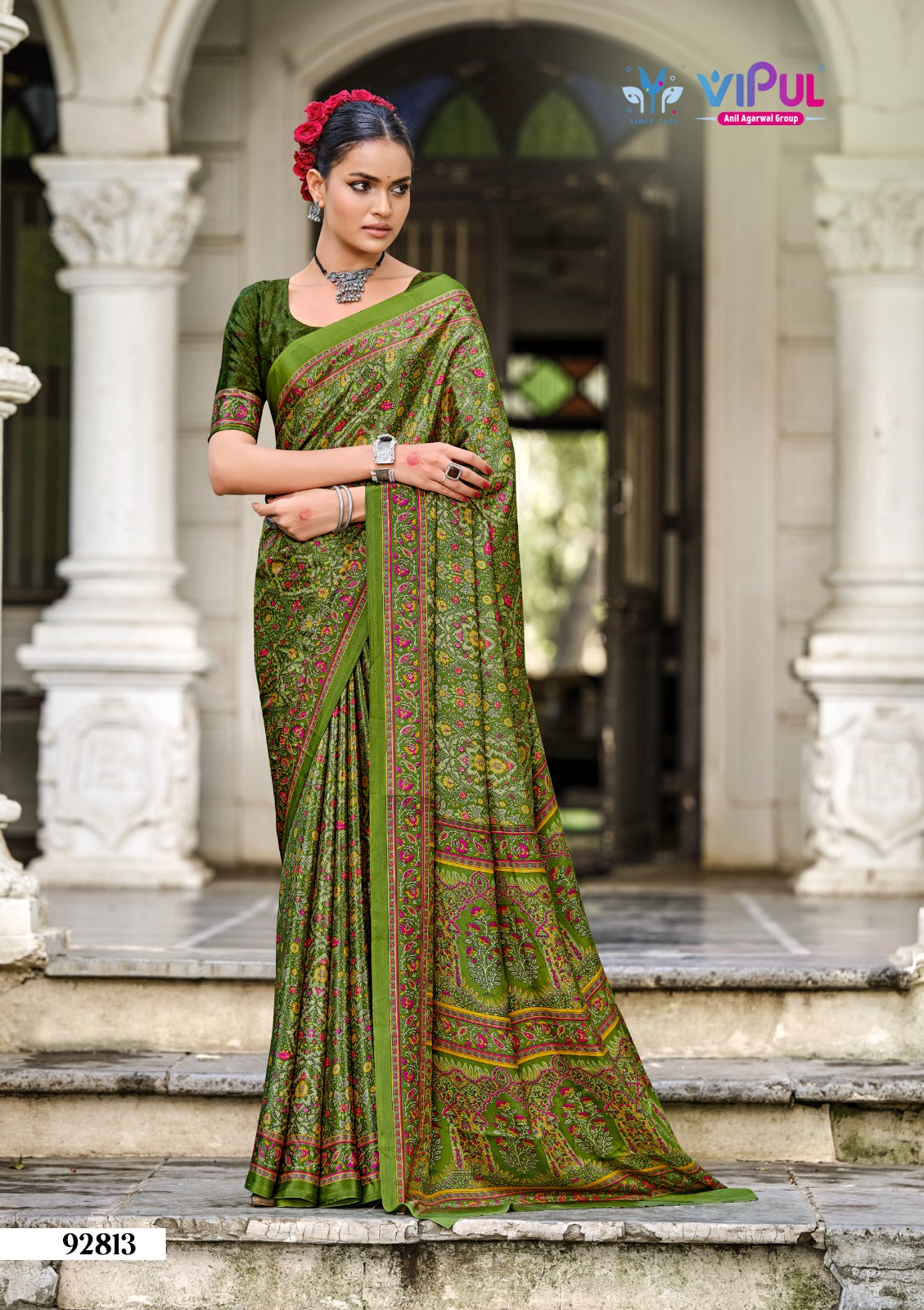 Heritage Silk Vol 13 Vipul Crepe Silk Sarees Wholesaler