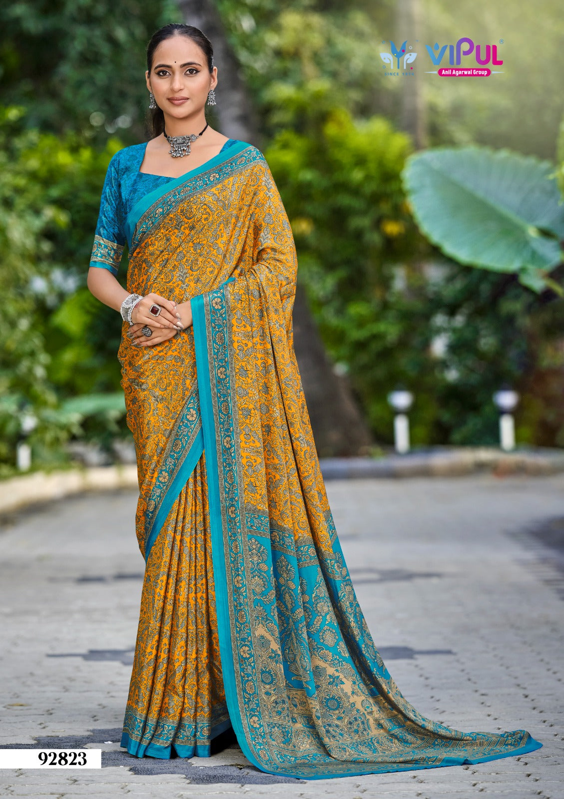 Heritage Silk Vol 13 Vipul Crepe Silk Sarees Wholesaler