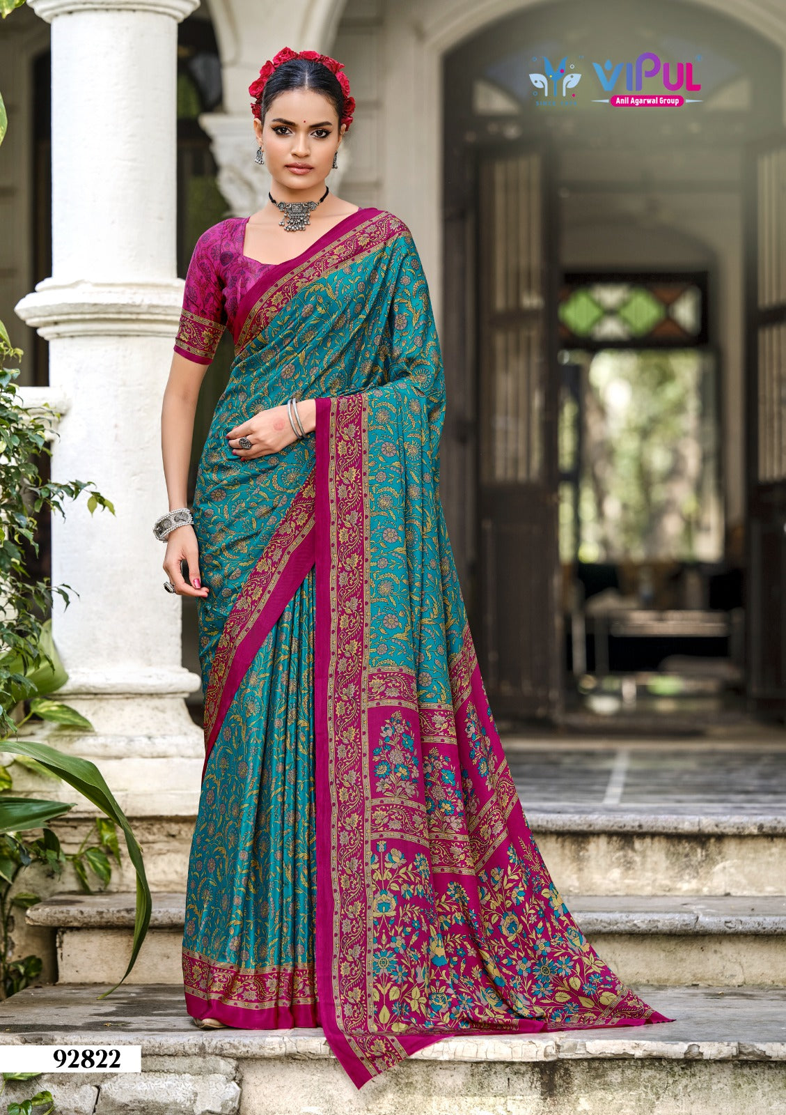 Heritage Silk Vol 13 Vipul Crepe Silk Sarees Wholesaler