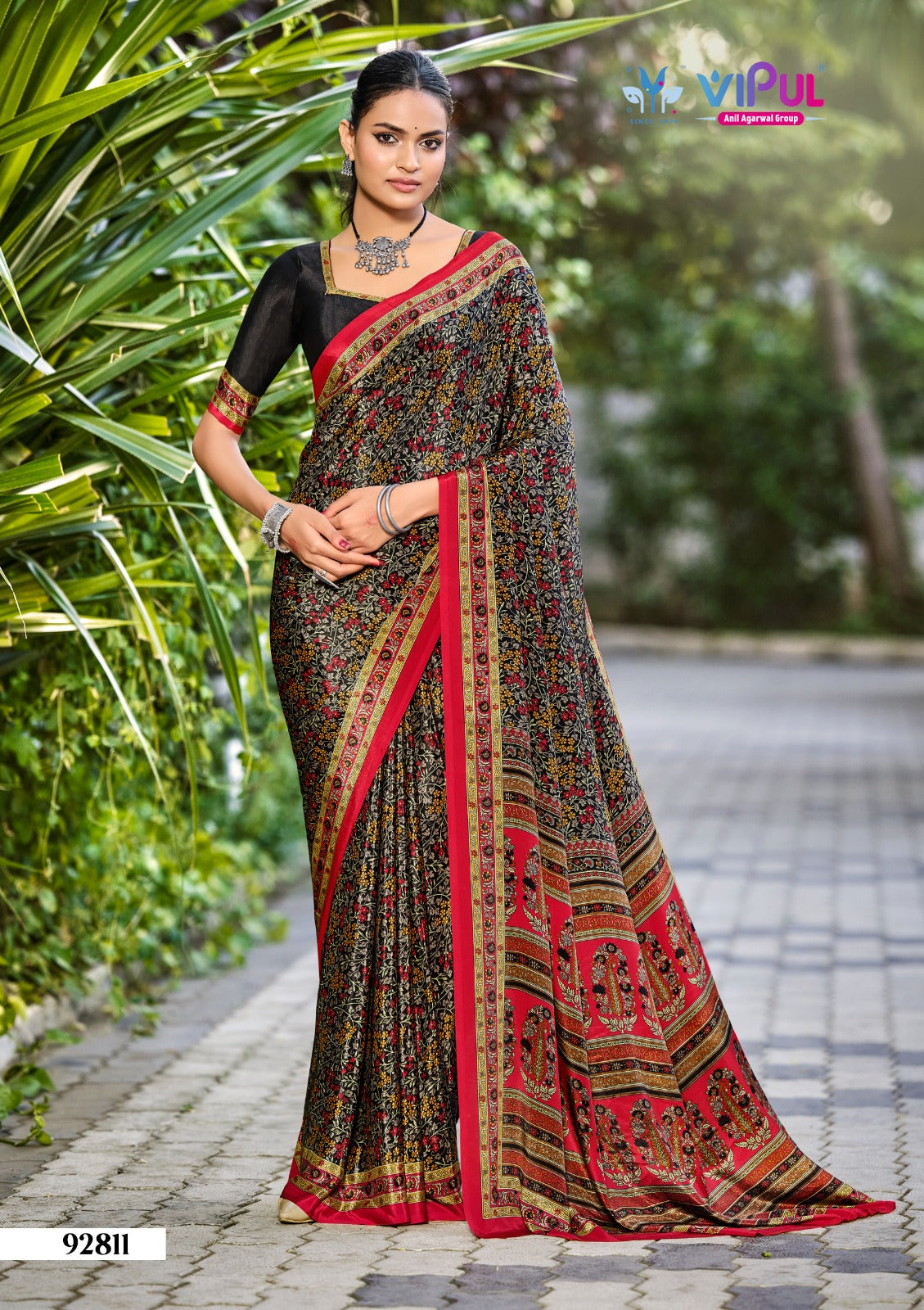 Heritage Silk Vol 13 Vipul Crepe Silk Sarees Wholesaler