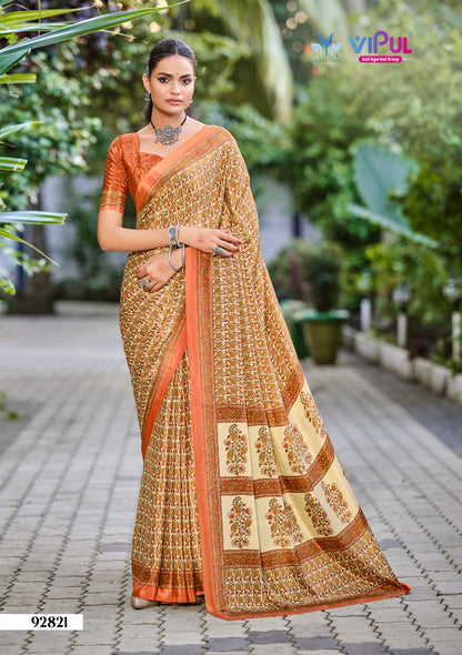 Heritage Silk Vol 13 Vipul Crepe Silk Sarees Wholesaler