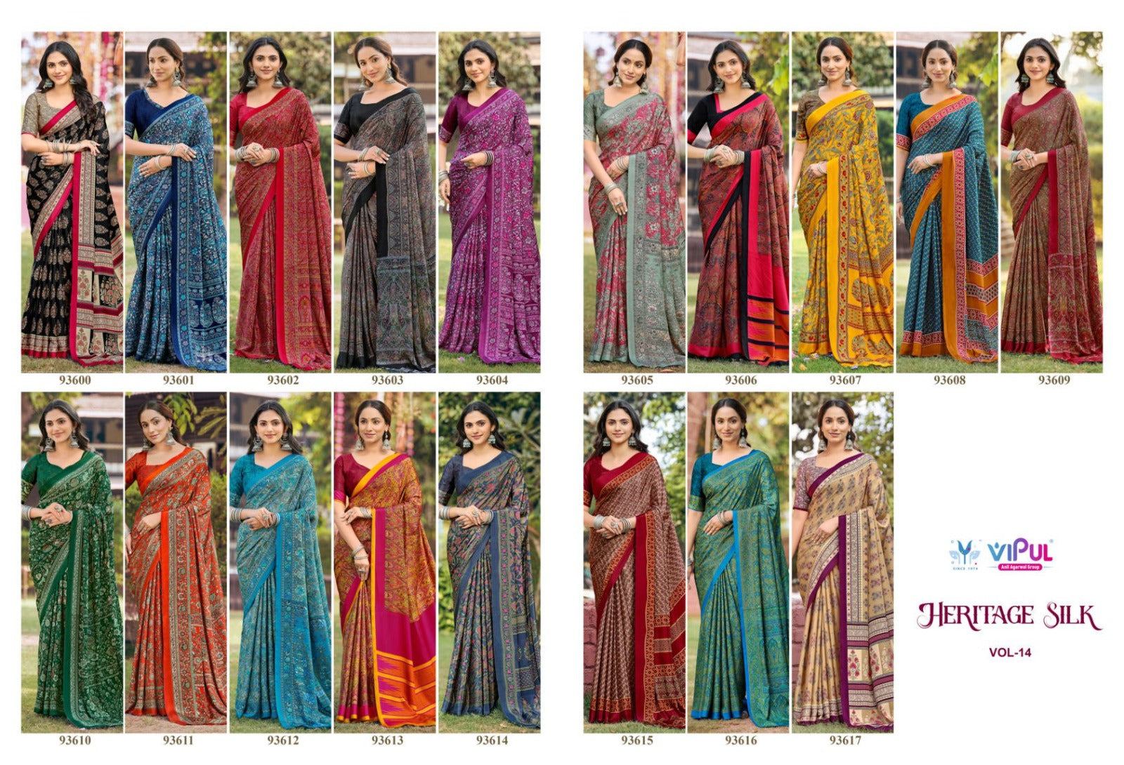 Heritage Silk Vol 14 Vipul Sarees Manufacturer Gujarat