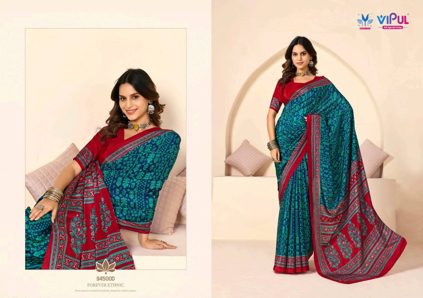 Heritage Silk Vol 15 Vipul Crape Sarees Exporter Gujarat