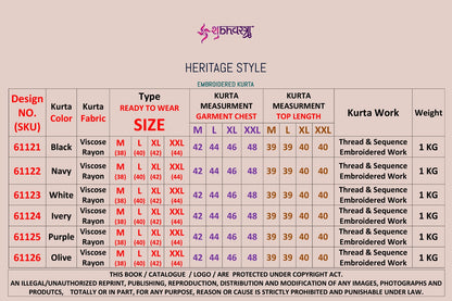 Heritage Style 61121-61126 Shubhvastra Viscose Rayon Mens Kurta Exporter