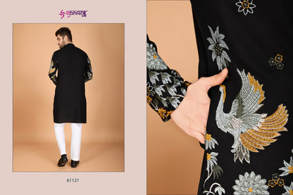 Heritage Style 61121-61126 Shubhvastra Viscose Rayon Mens Kurta Exporter