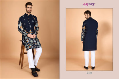 Heritage Style 61121-61126 Shubhvastra Viscose Rayon Mens Kurta Exporter