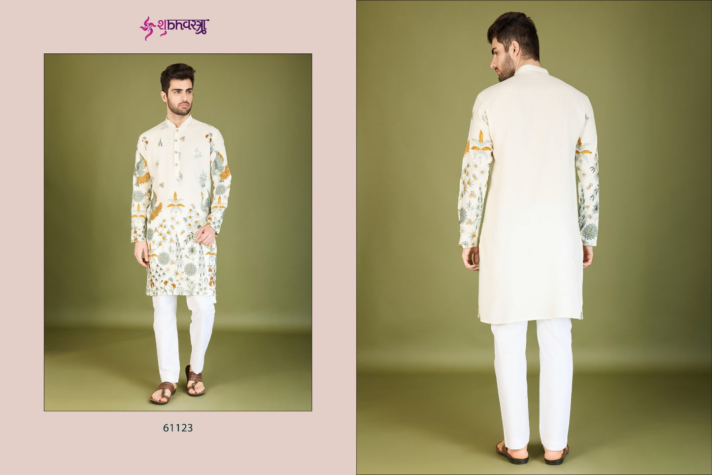 Heritage Style 61121-61126 Shubhvastra Viscose Rayon Mens Kurta Exporter