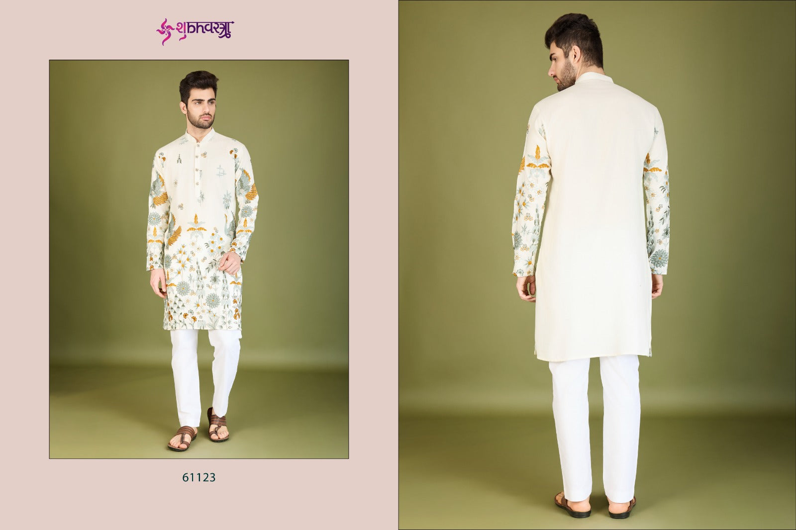 Heritage Style 61121-61126 Shubhvastra Viscose Rayon Mens Kurta Exporter