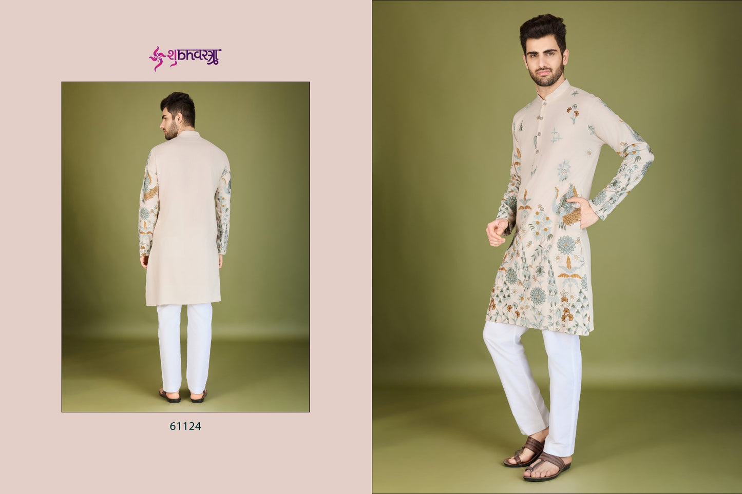 Heritage Style 61121-61126 Shubhvastra Viscose Rayon Mens Kurta Exporter