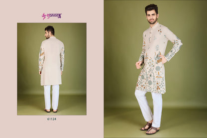 Heritage Style 61121-61126 Shubhvastra Viscose Rayon Mens Kurta Exporter
