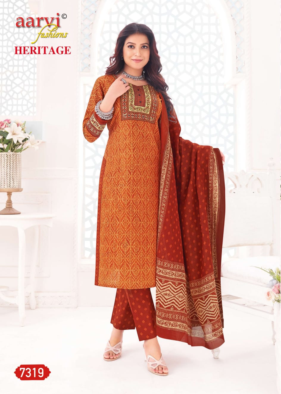 Heritage Vol 1 Aarvi Fashions Cotton Pant Style Suits