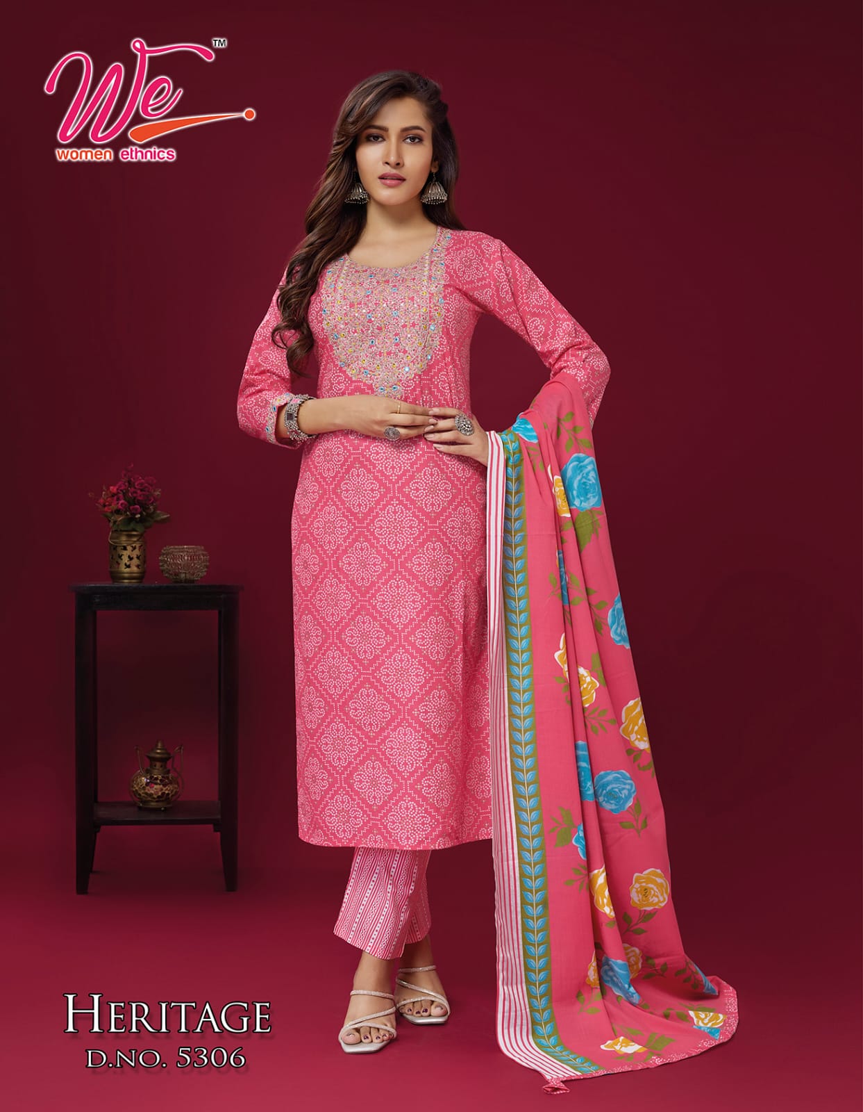 Heritage Women Ethnics Pure Cotton Readymade Pant Style Suits