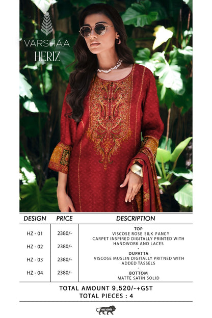 Heriz Varshaa Viscose Pant Style Suits Supplier Gujarat