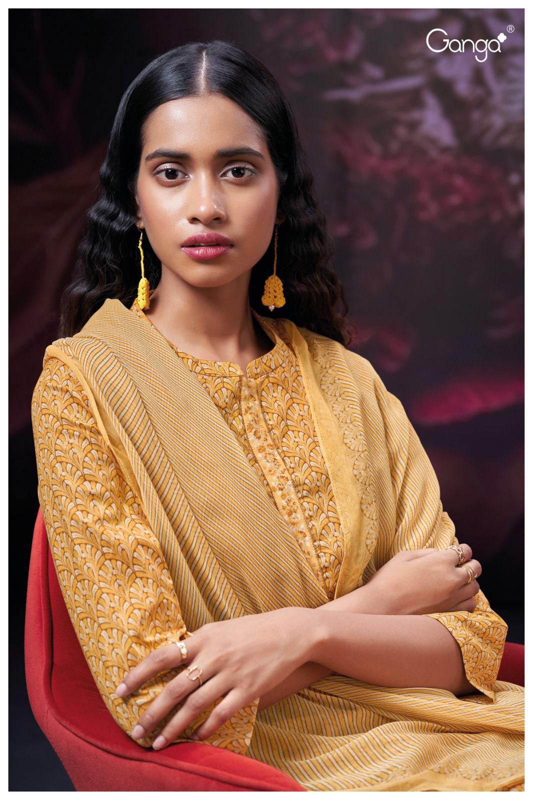 Hesha 2550 Ganga Premium Cotton Plazzo Style Suits Wholesaler Gujarat