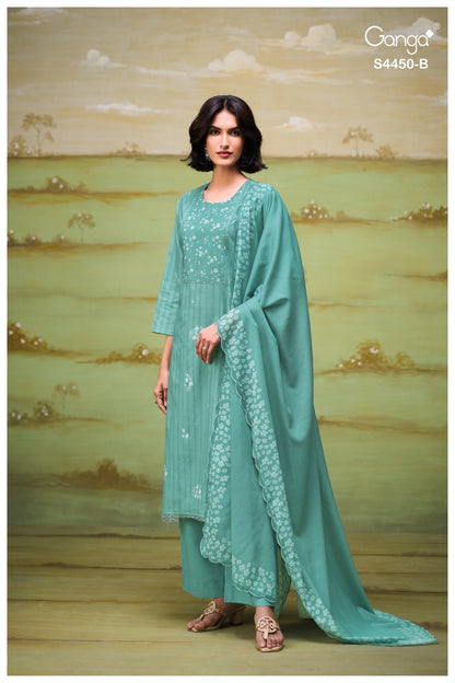 Hesika 4450 Ganga Cotton Plazzo Style Suits Manufacturer Gujarat