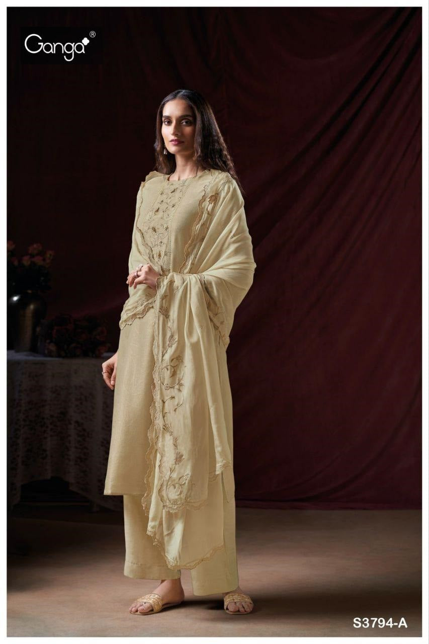 Hesper 3794 Ganga Pure Bemberg Salwar Suits Wholesale Price