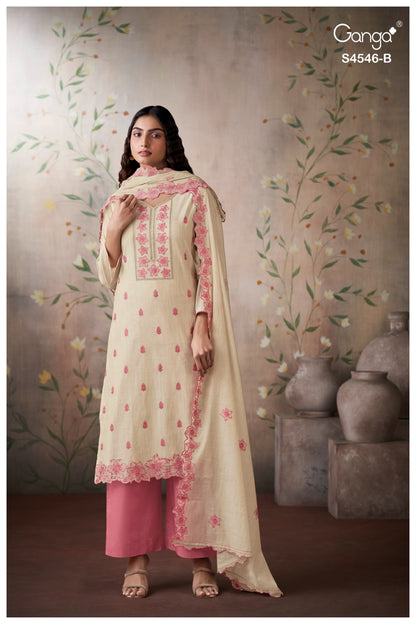Hestia 4546 Ganga Viscose Pant Style Suits Wholesaler India
