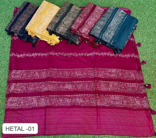 Hetal 01 Kalpveli Soft Cotton Sarees Manufacturer Gujarat