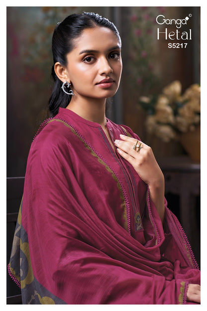 Hetal S5217 Ganga Corduroy Pant Style Suits Wholesaler India