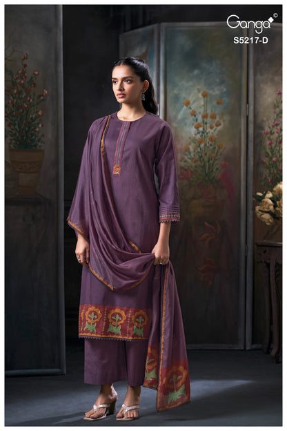 Hetal S5217 Ganga Corduroy Pant Style Suits Wholesaler India
