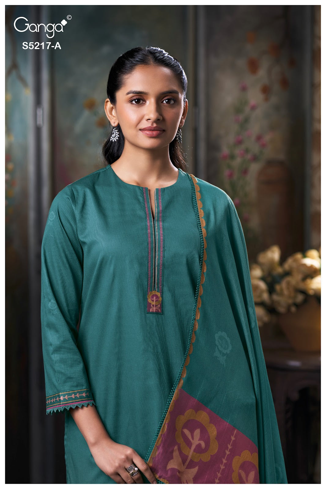 Hetal S5217 Ganga Corduroy Pant Style Suits Wholesaler India