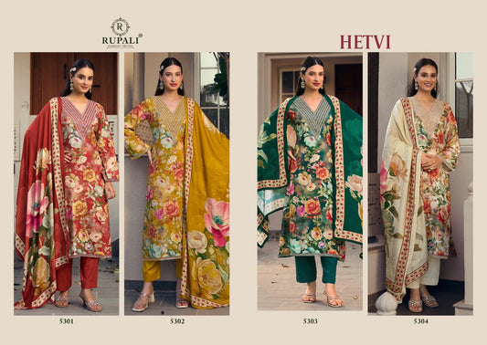 Hetvi Rupali Viscose Pashmina Suits Supplier Ahmedabad