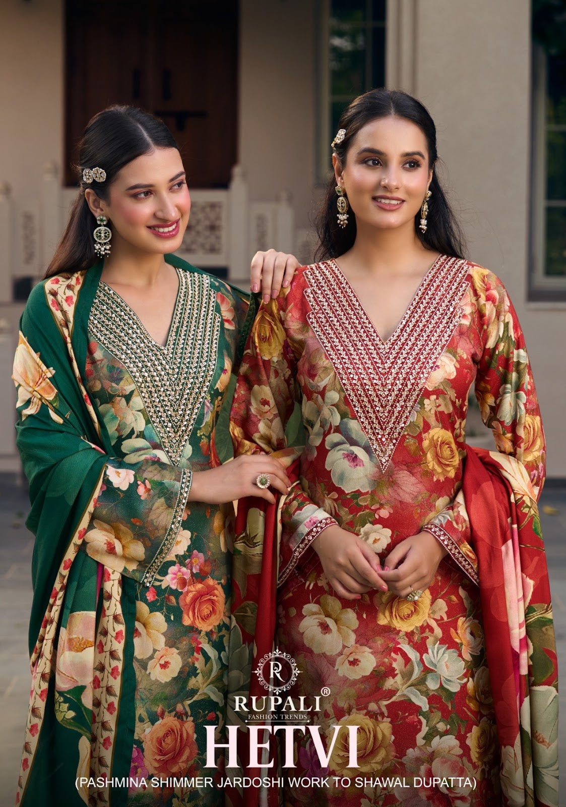 Hetvi Rupali Viscose Pashmina Suits Supplier Ahmedabad