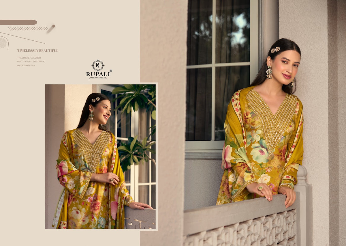 Hetvi Rupali Viscose Pashmina Suits Supplier Ahmedabad