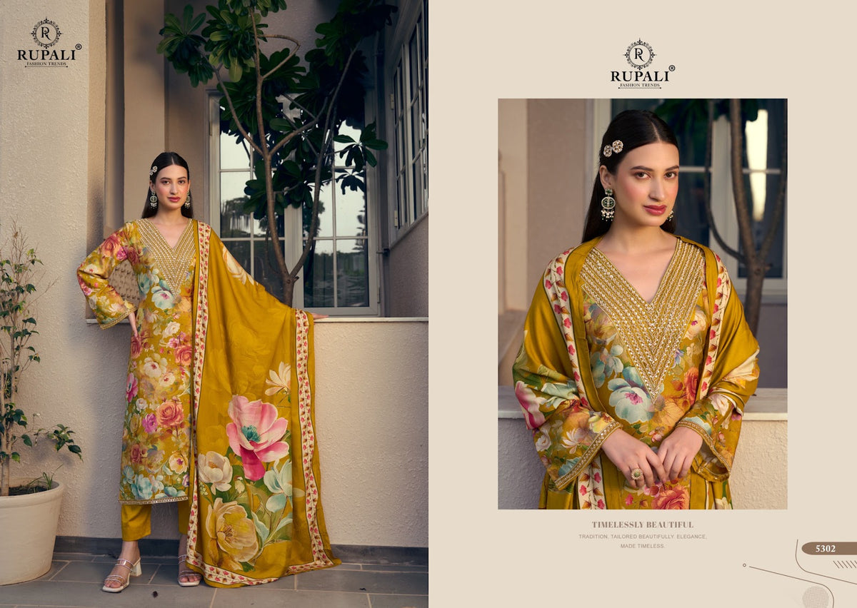 Hetvi Rupali Viscose Pashmina Suits Supplier Ahmedabad