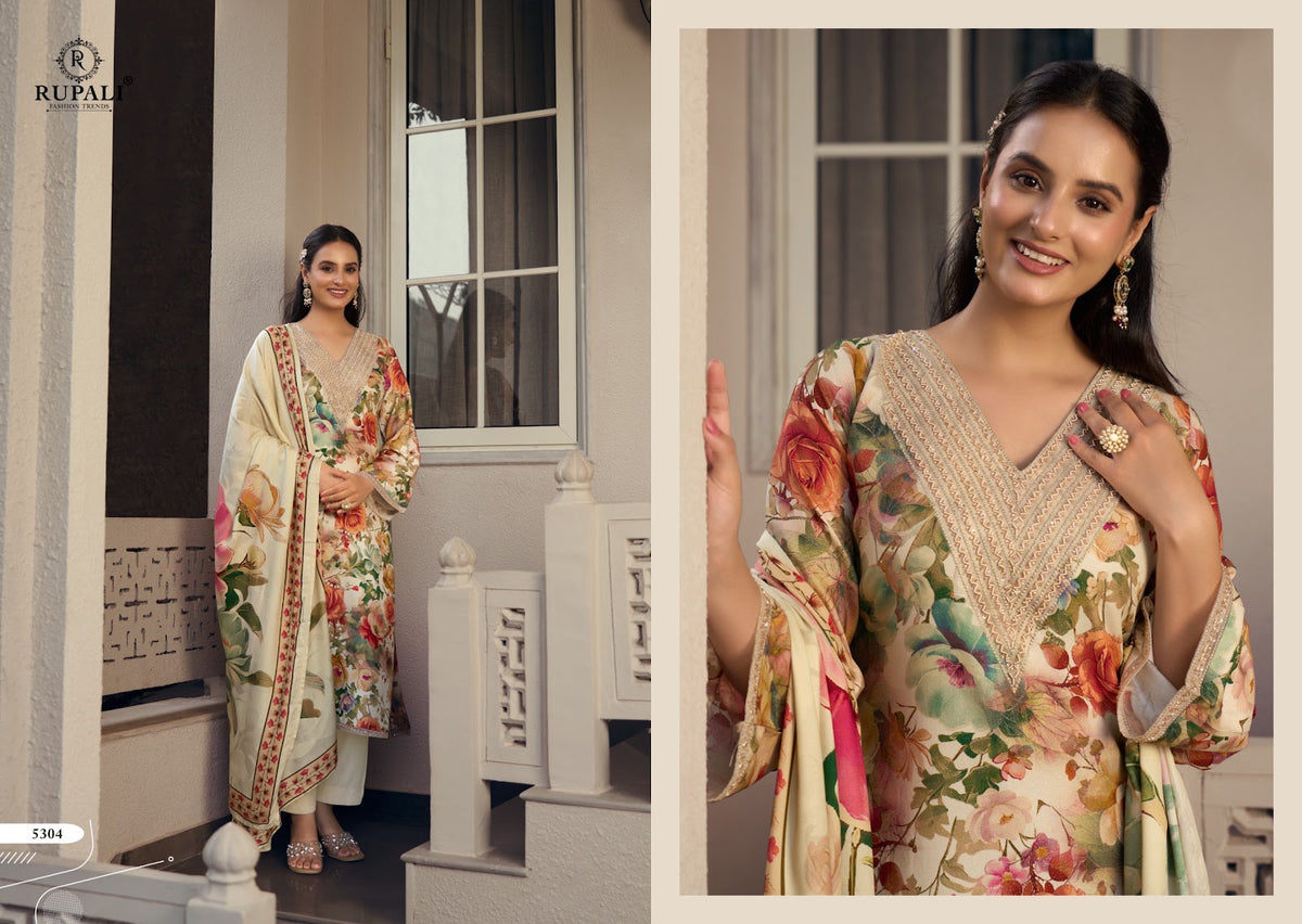 Hetvi Rupali Viscose Pashmina Suits Supplier Ahmedabad