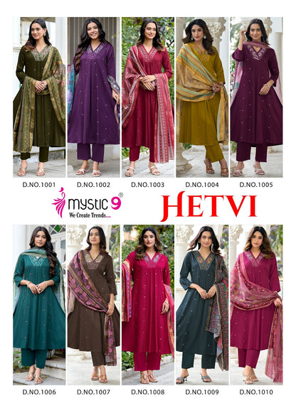Hetvi Vol 1 Rakshabandhan Special Mystic 9 Gaji Silk Readymade Anarkali Suits Exporter India
