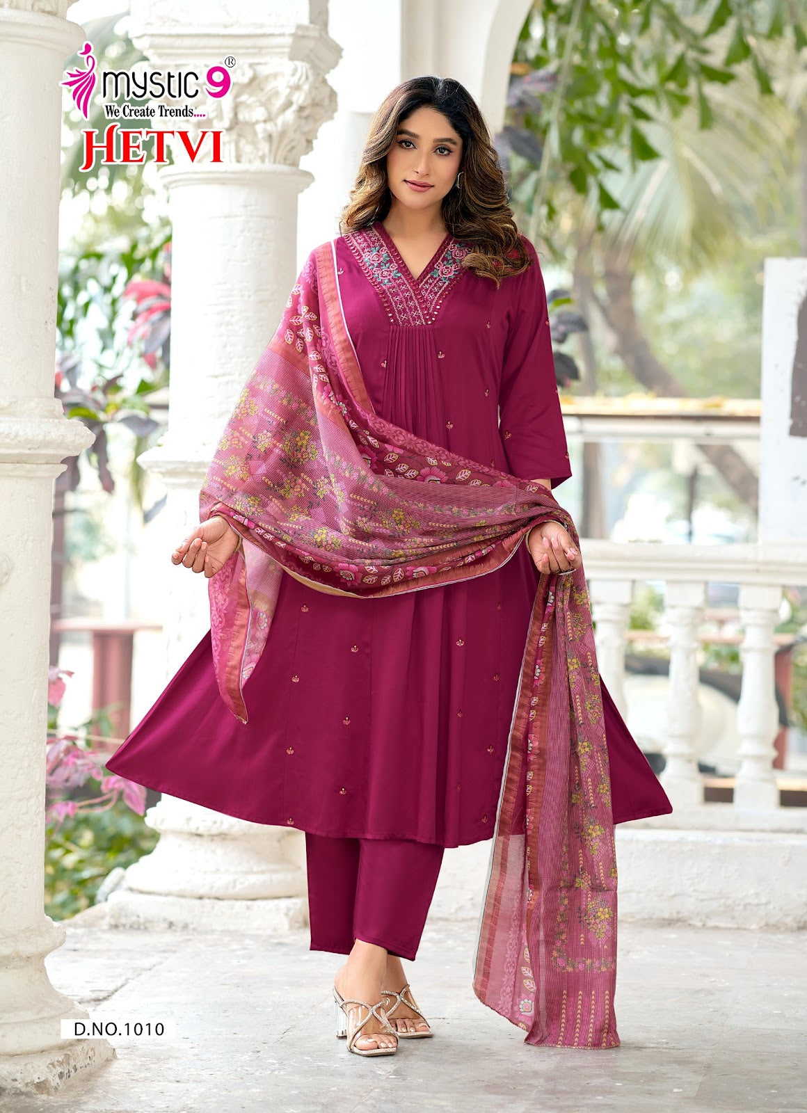 Hetvi Vol 1 Rakshabandhan Special Mystic 9 Gaji Silk Readymade Anarkali Suits Exporter India
