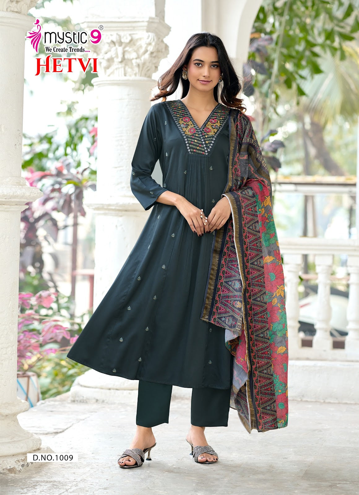 Hetvi Vol 1 Rakshabandhan Special Mystic 9 Gaji Silk Readymade Anarkali Suits Exporter India