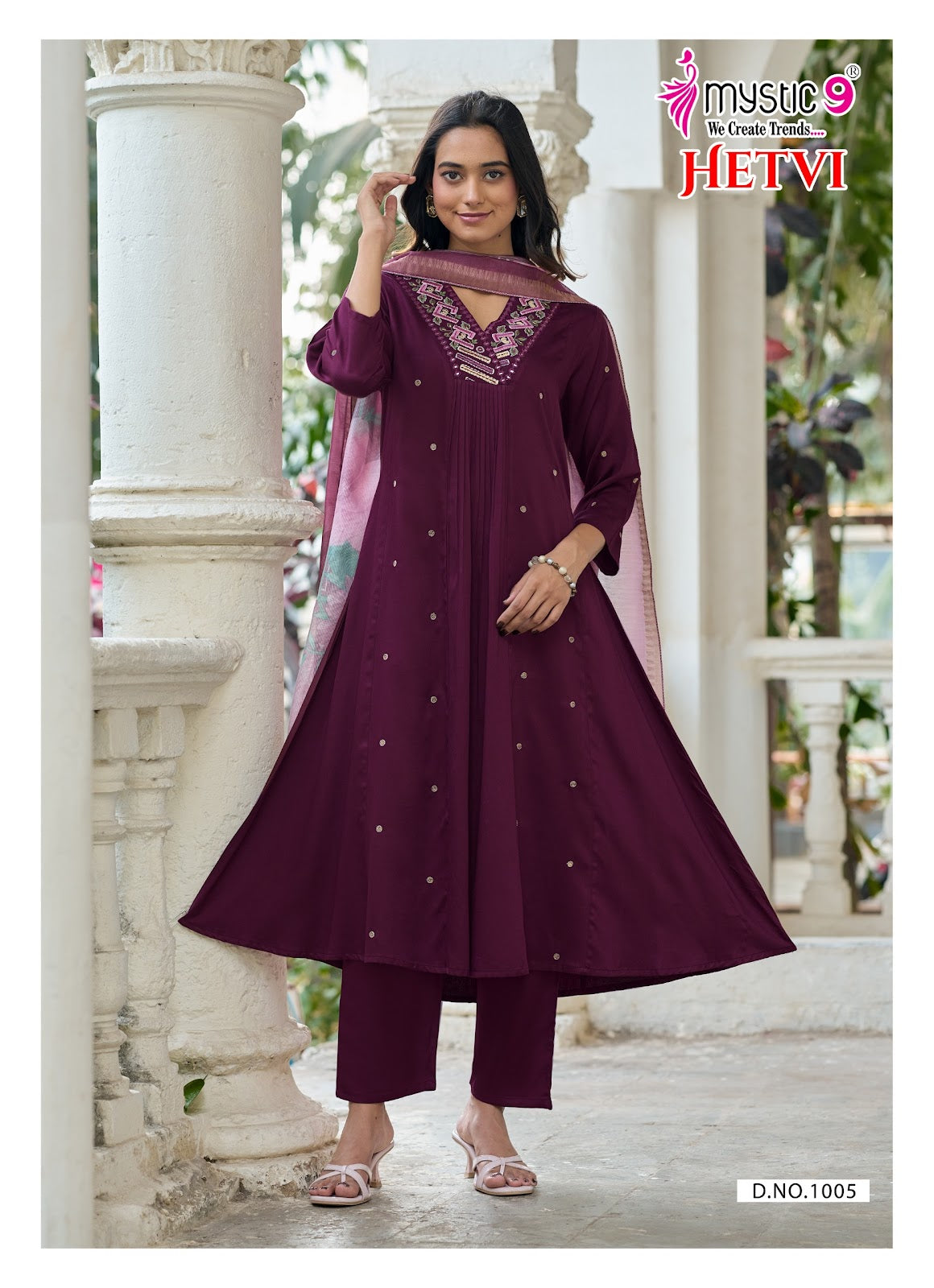 Hetvi Vol 1 Rakshabandhan Special Mystic 9 Gaji Silk Readymade Anarkali Suits Exporter India