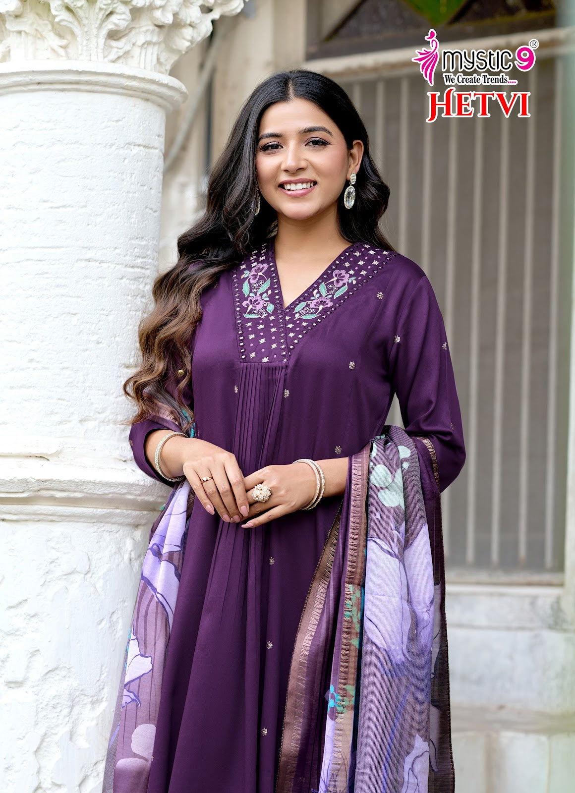 Hetvi Vol 1 Rakshabandhan Special Mystic 9 Gaji Silk Readymade Anarkali Suits Exporter India