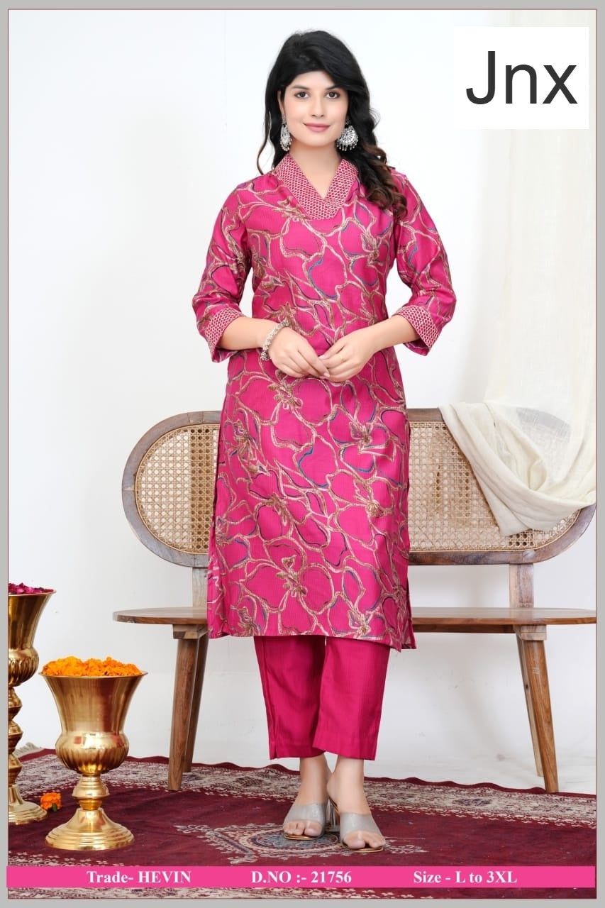 Hevin 0406 Jnx Berlin Kurti Pant Set Wholesaler
