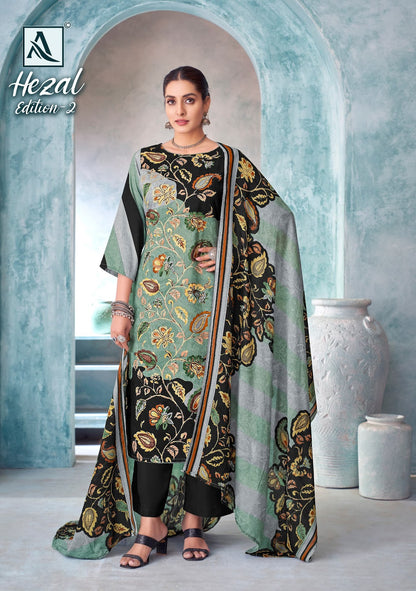 Hezal Edition 2 Alok Viscose Reyon Karachi Salwar Suits Supplier Gujarat