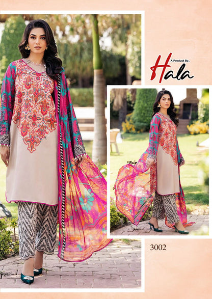 Hezal Luxury Heavy Cotton Collection Hala Karachi Salwar Suits Wholesale Price