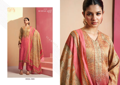 Hezal Mumtaz Arts Jam Satin Karachi Salwar Suits Wholesaler Ahmedabad