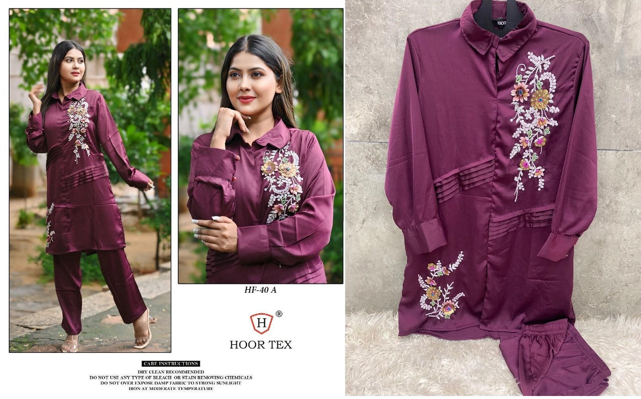 Hf-40 Hoor Tex Imported Co Ord Set Exporter Gujarat