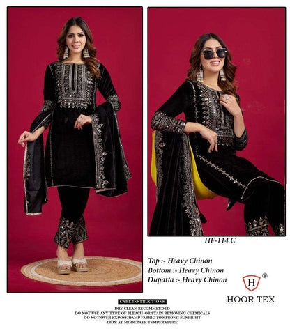 Hf 114 Hoor Tex Chinnon Pakistani Readymade Suits Exporter Ahmedabad