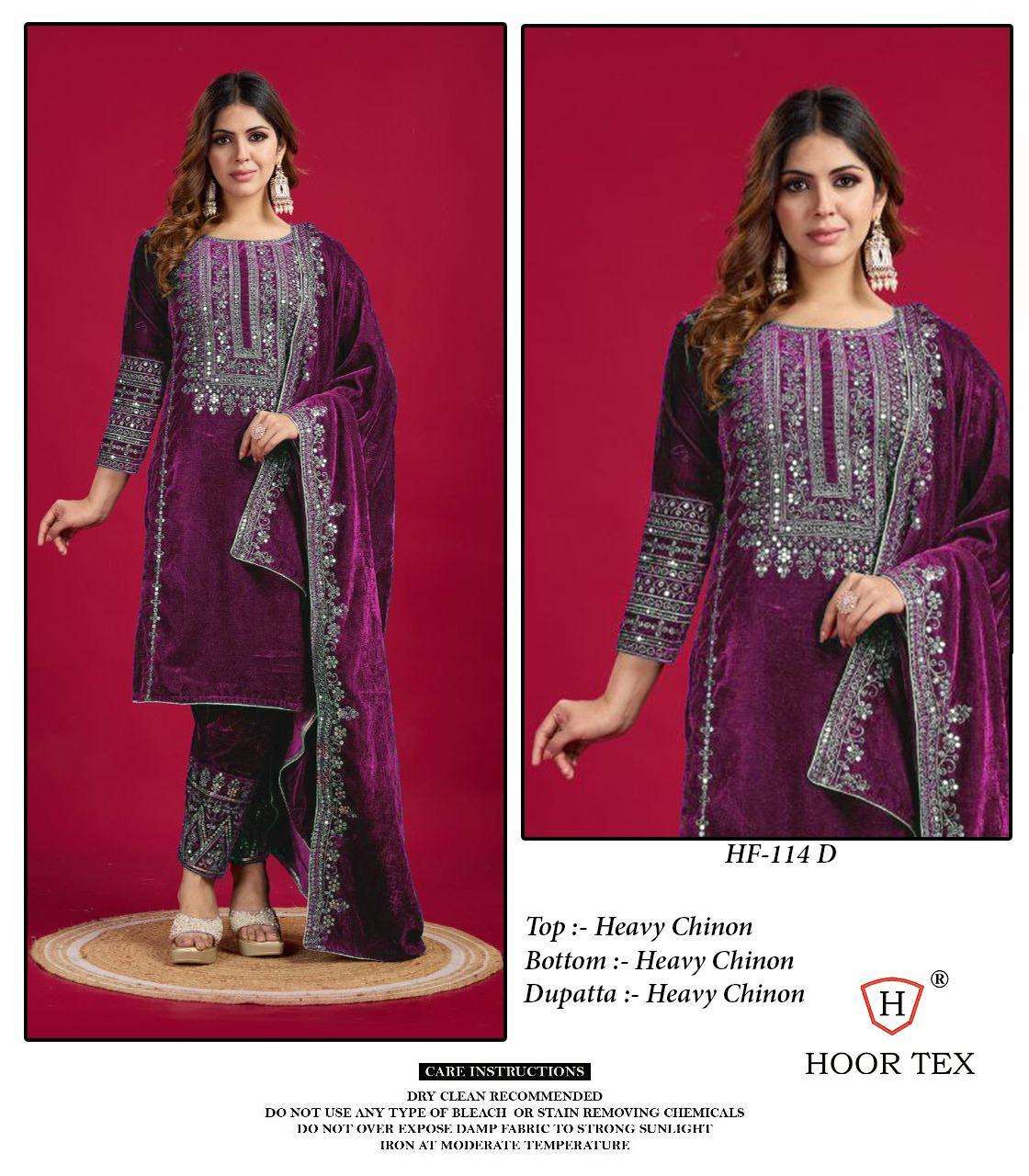 Hf 114 Hoor Tex Chinnon Pakistani Readymade Suits Exporter Ahmedabad
