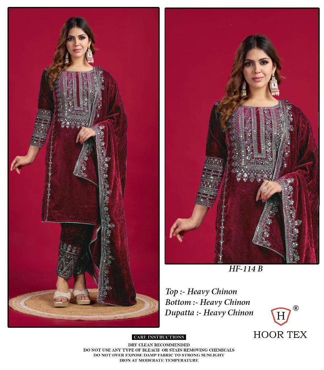 Hf 114 Hoor Tex Chinnon Pakistani Readymade Suits Exporter Ahmedabad