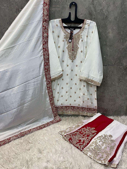 Hf 127 Hoor Tex Chinon Pakistani Readymade Suits Supplier Gujarat