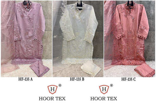 Hf 135 Hoor Tex Viscose Silk Pakistani Readymade Suits Manufacturer India