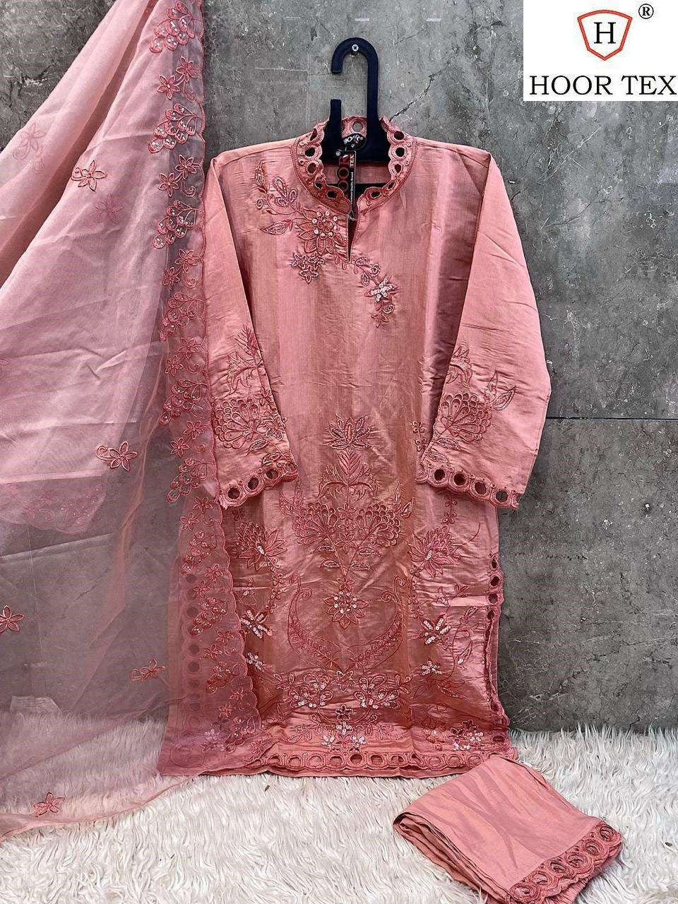 Hf 135 Hoor Tex Viscose Silk Pakistani Readymade Suits Manufacturer India