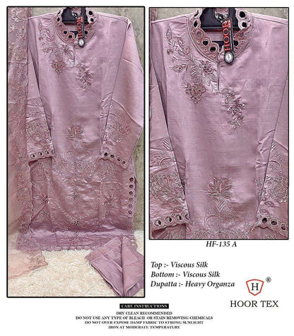 Hf 135 Hoor Tex Viscose Silk Pakistani Readymade Suits Manufacturer India