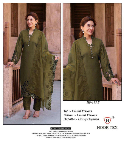 Hf 157 Hoor Tex Viscose Pakistani Readymade Suits Wholesale Rate
