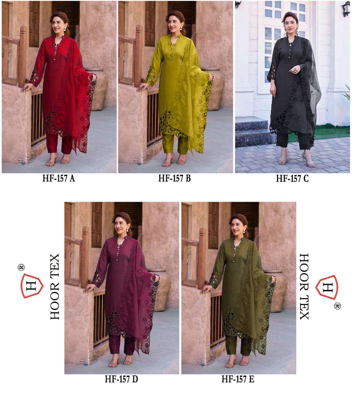 Hf 157 Hoor Tex Viscose Pakistani Readymade Suits Wholesale Rate